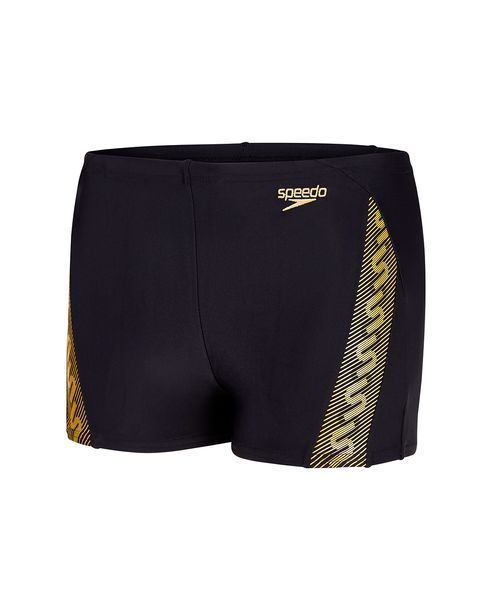 Плавки Speedo Monogram Aquashort дитячі чорні/жовті 22,UK (809314A721) 809314A721 фото