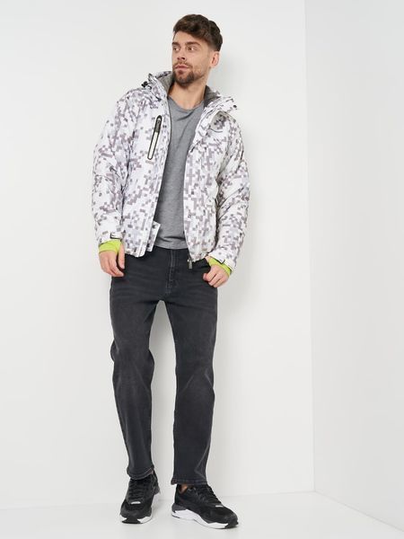 Куртка гірськолижна Catmandoo CMD CADE Padded stretch jacket чоловіча біло-сіра XS (812102P591) 812102P591 фото