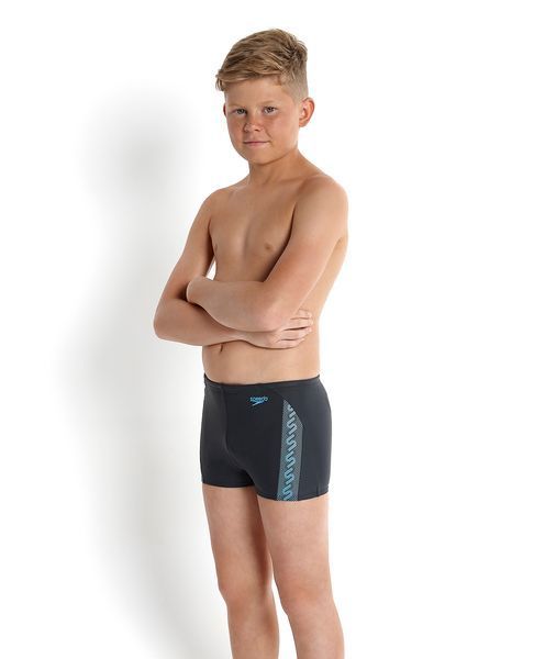 Плавки Speedo Monogram Aquashort дитячі чорні/блакитні 22,UK (809314A758) 809314A758 фото