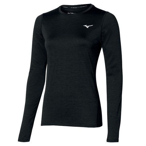 Футболка з довгим рукавом Mizuno Impulse Core LS Tee жіноча чорна XL (J2GA772209) J2GA772209 фото