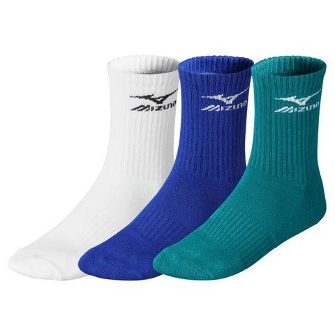Шкарпетки Mizuno Training 3P Socks чоловічі білі/сині/бірюзові M (32GX6A5498) 32GX6A5498 фото